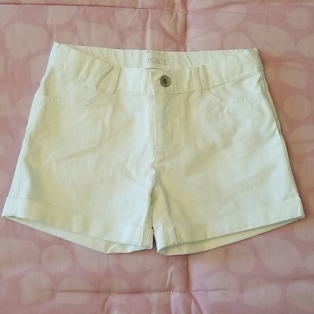 NWT Children's Place Girls White Denim Shorts